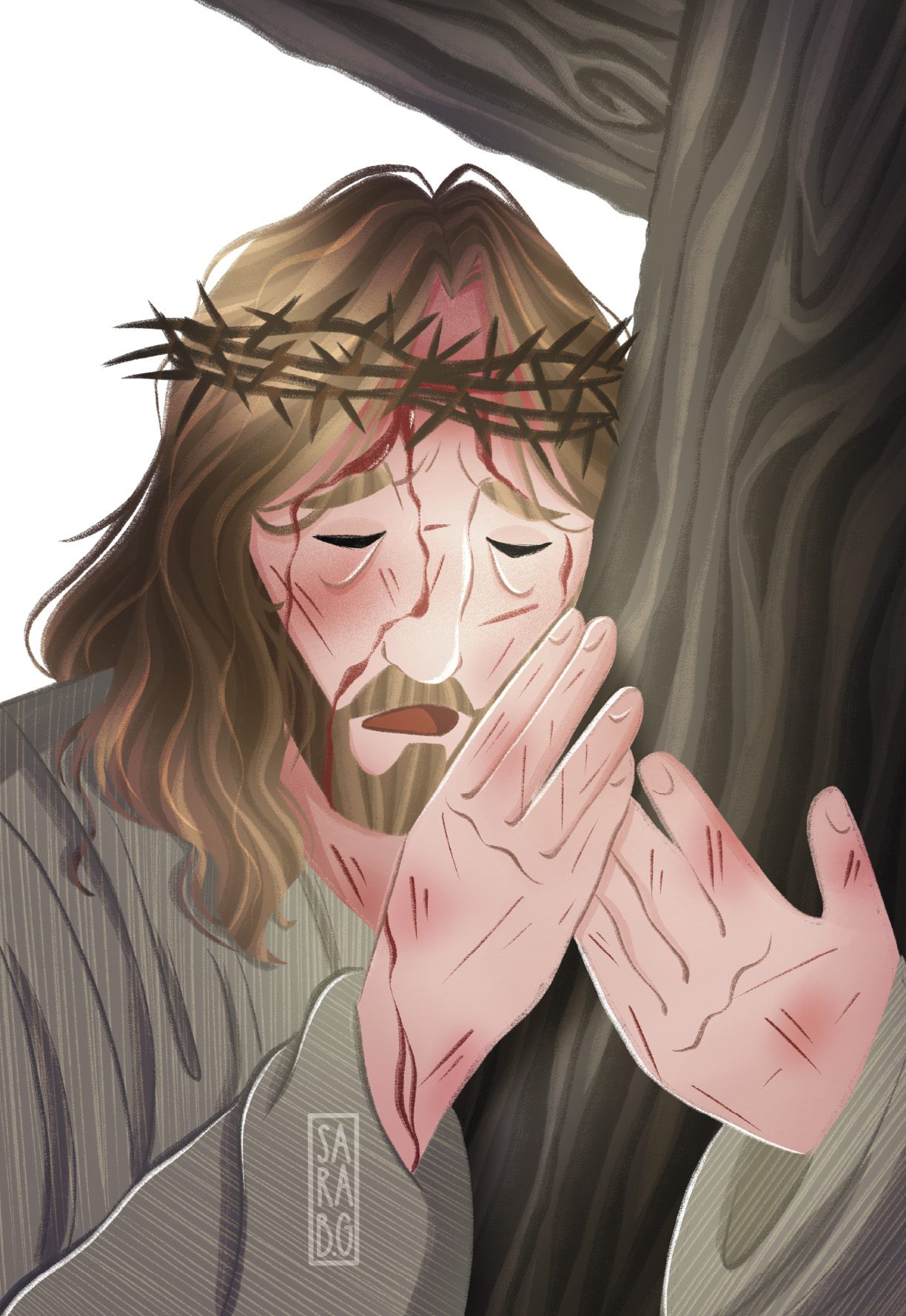 3nity "Jesus Carries Our Cross" eCard by Sara b.g.